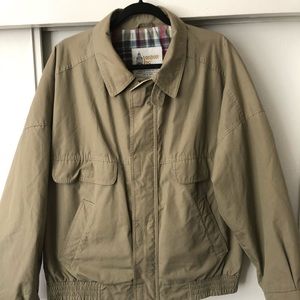 Vintage-London Fog khaki/Tan Full Zip Bomber sz L
